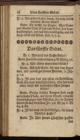 Das fünffte Gebot. - Das sechste Gebot.