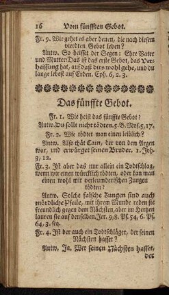 Das fünffte Gebot. - Das sechste Gebot.