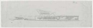 Eingeladener Wettbewerb Staatsbibliothek der Stiftung Preußischer Kulturbesitz (nicht realisiert) – Ostansicht. Berlin-Tiergarten, Potsdamer Straße