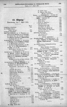 Sitzung 18, 7. April 1921