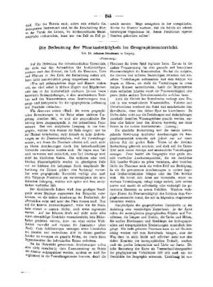 Die Bedeutung er Phantasietätigkeit im Geographieunterricht : (Fortsetzung)