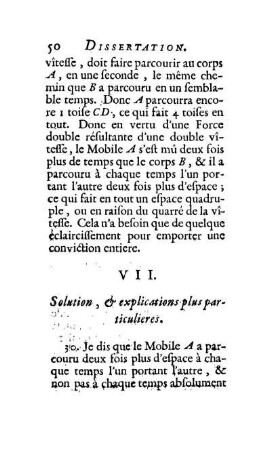 VII. Solution, & explications plus particulieres.
