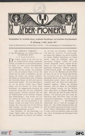 4. Heft, Januar 1911