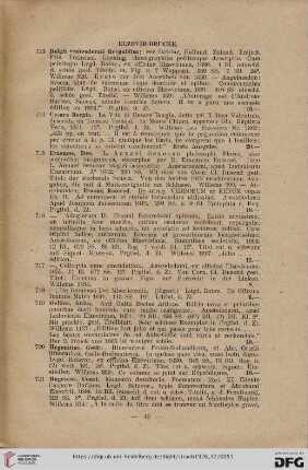 Elzevir-Drucke (Nr. 713-726)