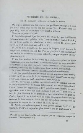 PROBLÉMES SUR LES SPHÈRES.