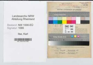 Entnazifizierung Karl Ilse, geb. 26.06.1893 (Verw.Inspektor)