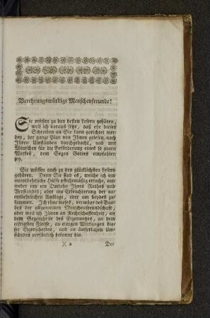 Verehrungswürdige Menschenfreunde!