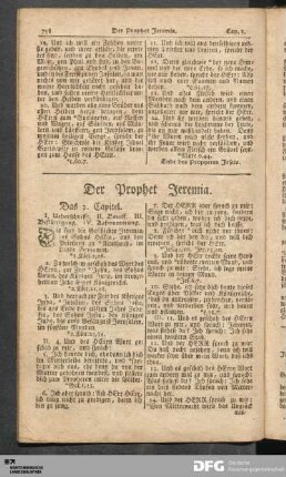 Der Prophet Jeremia.