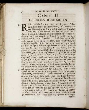 Caput II. De Probatione Metus