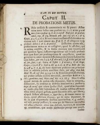 Caput II. De Probatione Metus