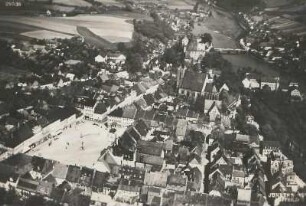 Leisnig. Ortsaufnahme. Luftbild
