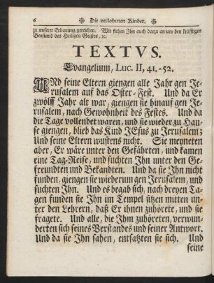 Textus. Evangelium, Luc. II, 41.-52