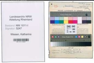 Entnazifizierung Katharina Wiesen , geb. 07.08.1908 (Lehrerin)