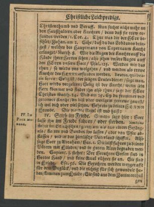 IV. Stirb im Friede. [...]