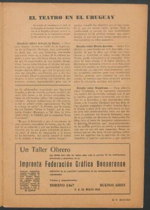 El teatro en el Uruguay