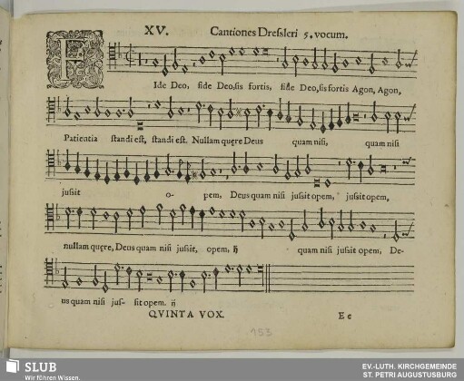 XV. Fide Deo et sis fortis