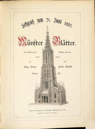 Münster-Blätter. 6. 1889