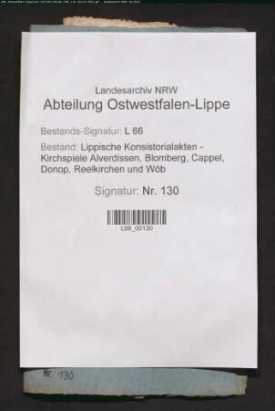 Kircheneinkünfte; Verzeichnisse und Briefschaften