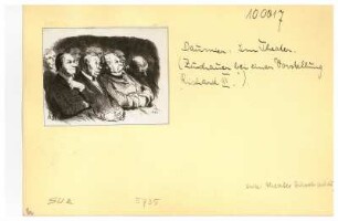 Honore Daumier (1808-1879). Im Theater (Zuschauer bei einer Vorstellung Richard III.)