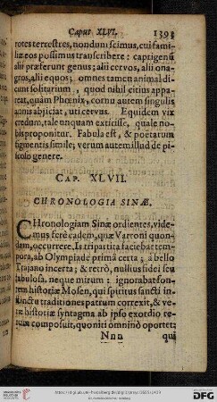 Caput XLVII: Chronologia sinae