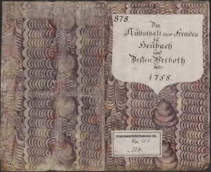 Aufenthalt der Fremden zu Heubach und dessen Verbot