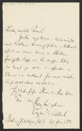 Brief an Karl Klindworth : 02.01.1895