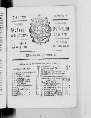 36tes Stück., Ausgabe vom 8. September 1790