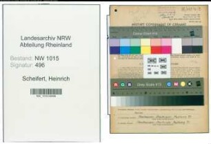 Entnazifizierung Heinrich Scheifert , geb. 30.11.1889 (Schlosser)