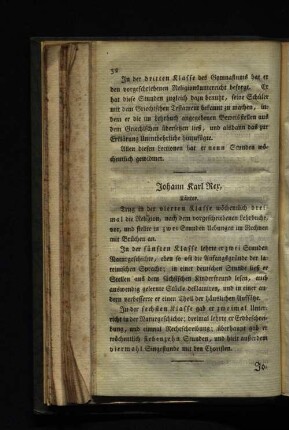 Jahann Karl Rey, Kantor.