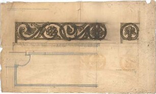 Littmann, Max; München; Nordfriedhof, Grabstätte der Familie Littmann - Gitter im Inneren (Schnit, Detail)