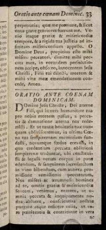 33-38, Oratio Ante Coenam Dominicam; ...