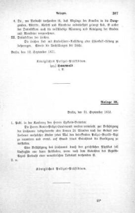 Anlage 38. Berlin, den 21. September 1853