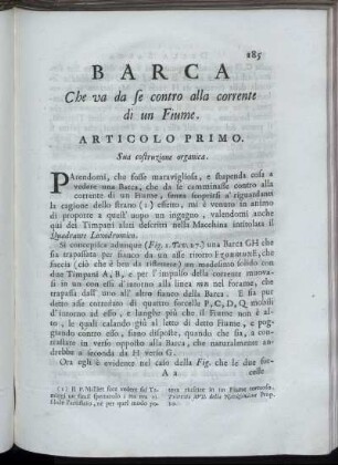 Barca Che va da se contro alla corrente di un Fiume