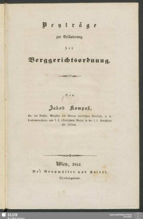 Beyträge zur Erläuterung der Berggerichtsordnung