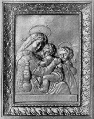 Wandrelief mit der "Madonna della sedia" nach Raffael