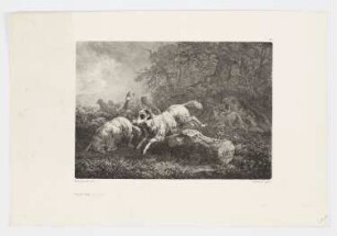 Troupeau attaqué par un loup, aus: "Souvenirs d’Artistes"