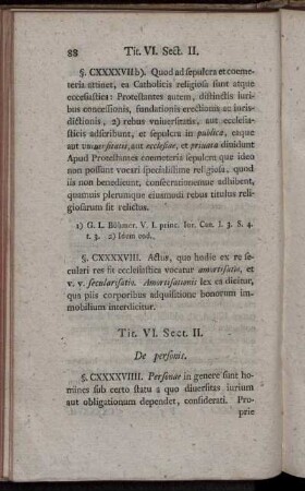 Tit. VI. Sect. II. De perfonis.