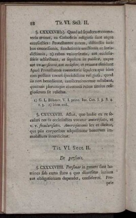 Tit. VI. Sect. II. De perfonis.