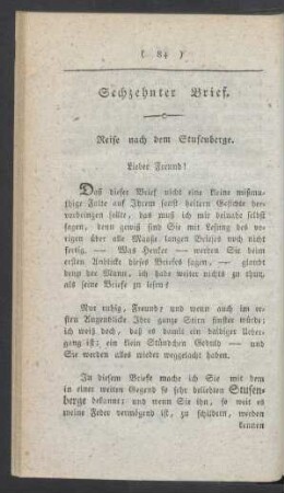 Sechzehnter Brief.