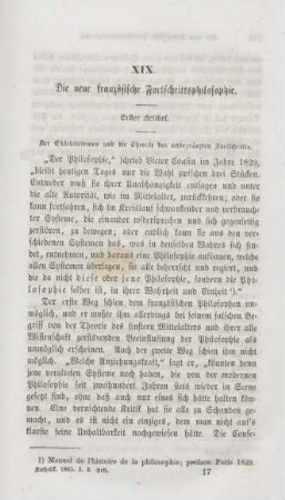257-286 Die neue französische Fortschrittsphilosophie : erster Artikel