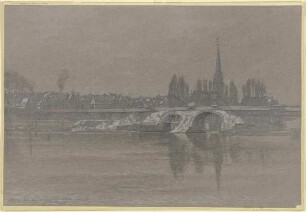 Reste der 1914 abgerissenen Alten Brücke in Frankfurt am Main