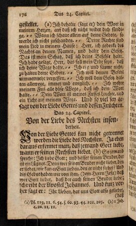 176-194, Das 24. Capitel. Von der Liebe des Nechsten insondenderheit.