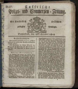 Nr. 87, Sonnabend den 29sten October. 1814
