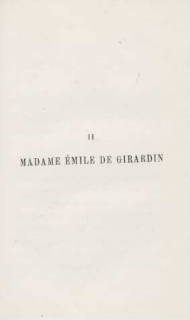 II Madame Émile de Girardin