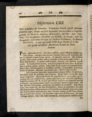 454-464, Observatio LXIX