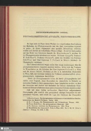 Neunundzwanzigstes Capitel. Photogrammetrische Apparate, Phototheodolite