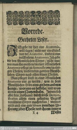 Vorrede. Geehrter Leser