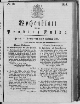 Nr. 40, Ausgabe vom 6. Oktober 1838