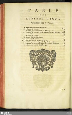Table Des Dissertations