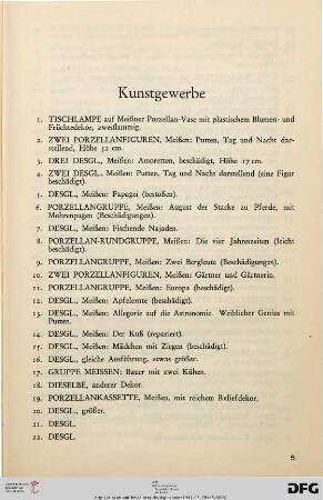 Kunstgewerbe (Nr. 1-79)